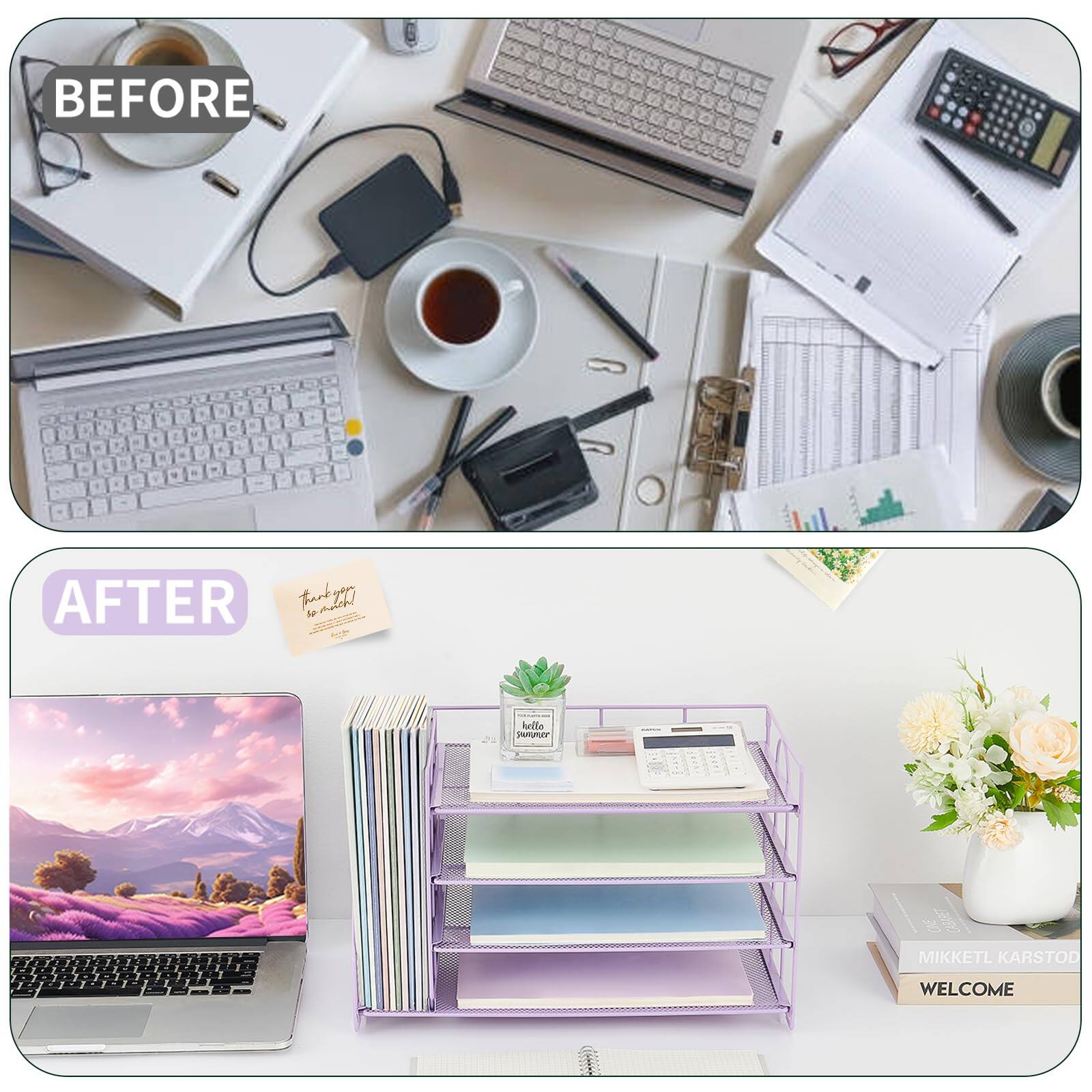Dapper Styles Opncie Desk Organizers And Accessories 4 Tier Paper ...