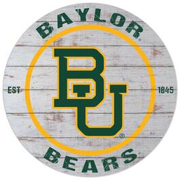 Jardine - Baylor Bears 20'' x 20'' Indoor/Outdoor Weathered Circle Sign - White