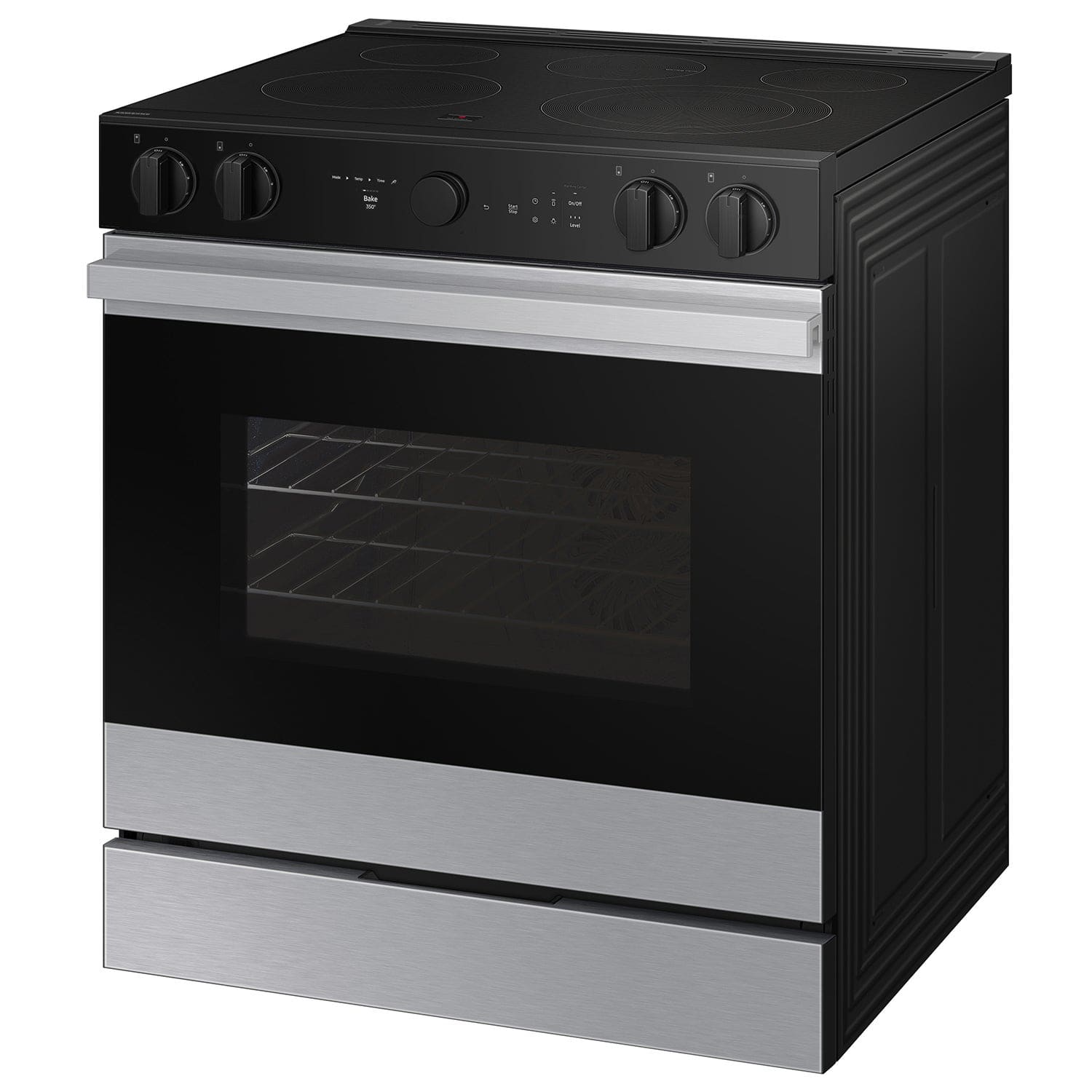 Alt View 16. Samsung - Bespoke Smart Slide-In Electric Range 6.3 cu. ft. with Air Sous Vide & Air Fry - Stainless Steel.