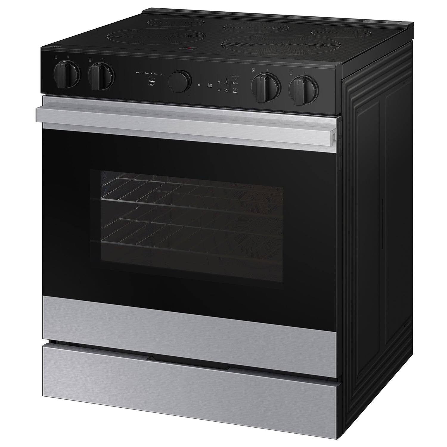 Alt View 16. Samsung - Bespoke Smart Slide-In Electric Range 6.3 cu. ft. with Air Sous Vide & Air Fry - Stainless Steel.
