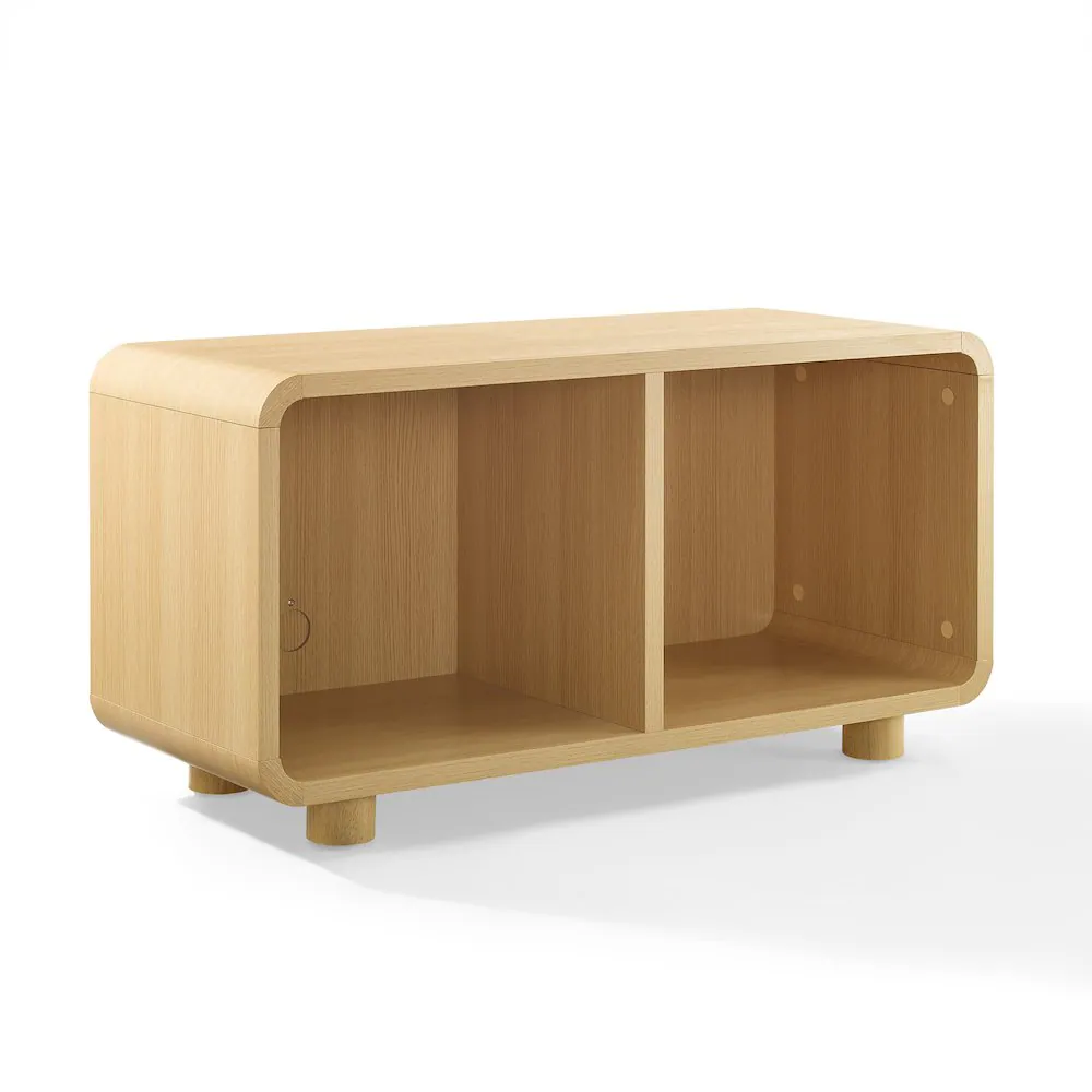 Alt View 4. Crosley Furniture - Zoe Medium Record Storage Console - Gray.