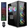 STGAubron - Gaming PC Computer Desktop,AMD Ryzen 5 5500 up to 4.2GHz, Radeon RX 580 8G, 16G DDR4, 512G SSD, Win11 Home - Black