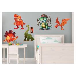 Fan Creations - Cleveland Browns Dinosaurs Wall Decal Set - Multicolor