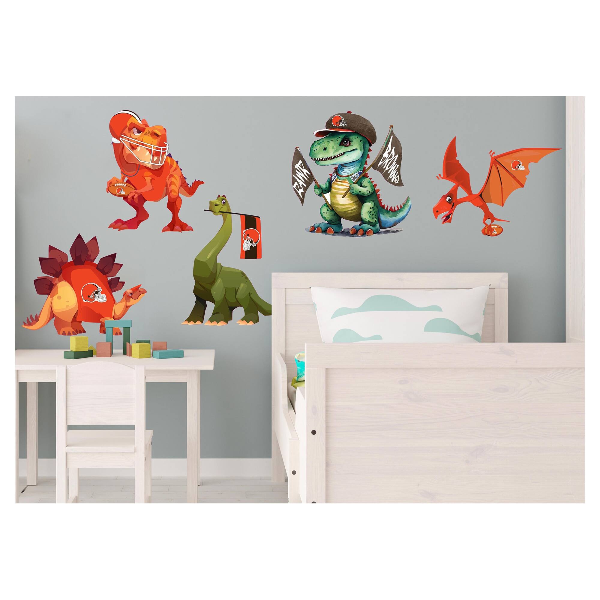 Cleveland Browns Dinosaurs Wall Decal Set