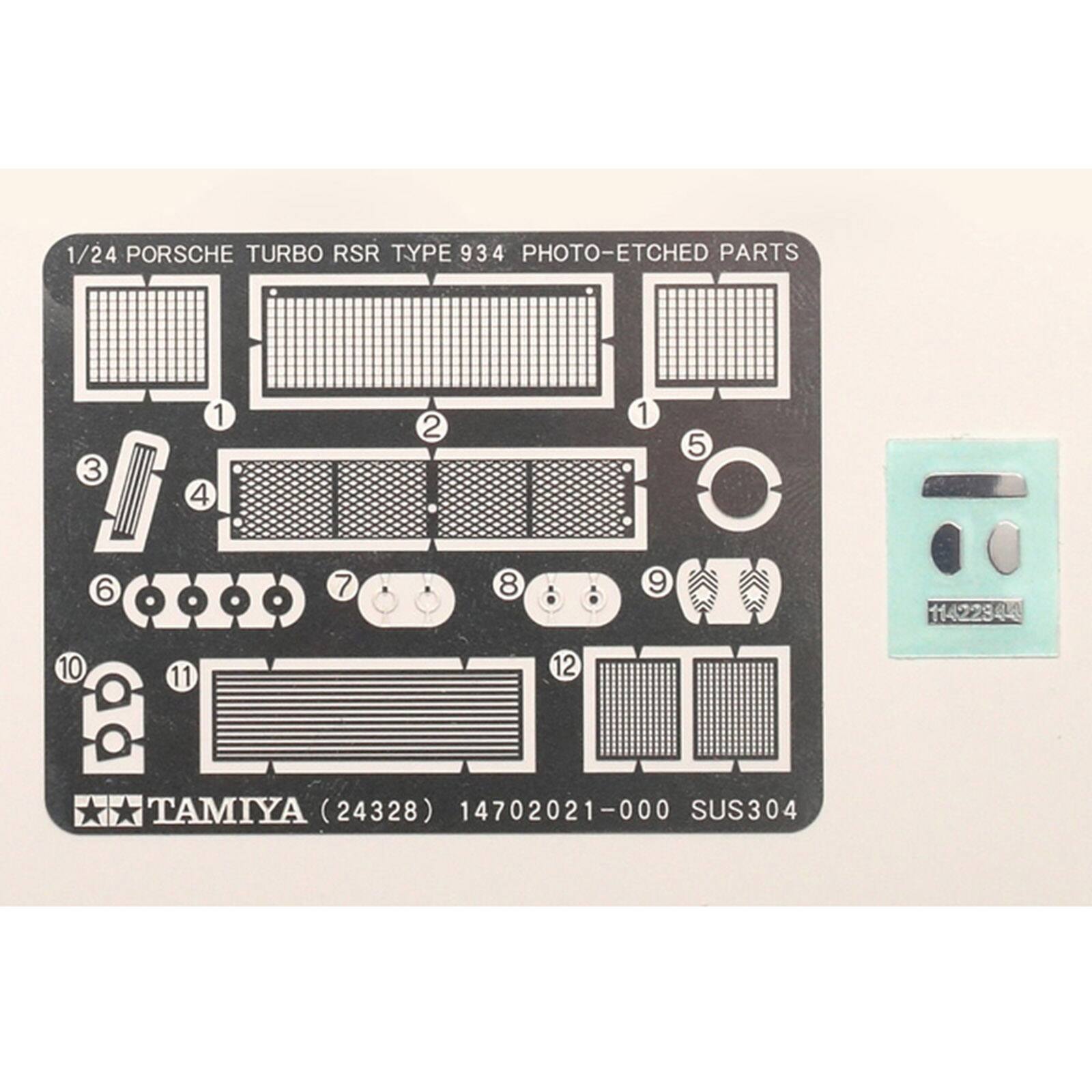 1/24 PORSCHE TURBO RSR TYPE 934 PHOTO-ETCHED PARTS

1 2 3 4 5 6 7 8 9 10 11 12

11422344

TAMIYA (24328) 14702021-000 SUS304