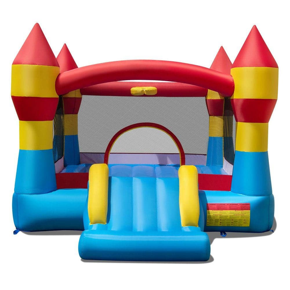 Resenkos - 3-in-1 Kids Bouncer with Slide, Large Jumping Area & Basketball Hoop - No Blower Included Outdoor Play Center