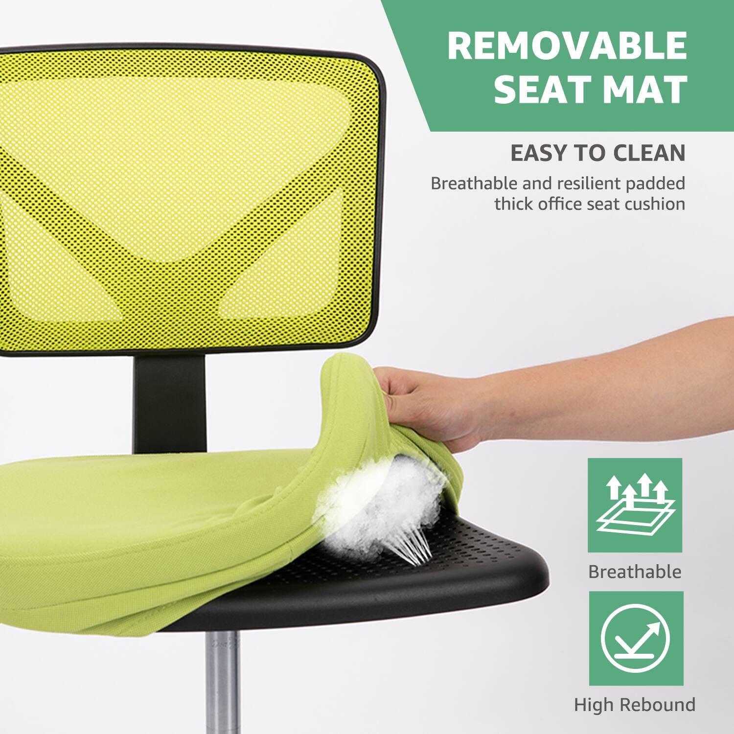 Sweetcrispy Ergonomic Low Back Mesh Armless Swivel Office Chair ...