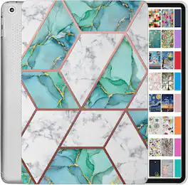 DuraSafe Cases - iPad mini 7/6 8.3" 2024/2021 Lightweight Shockproof TPU Smart Cover A2567 A2568 A2569 A2993 A2995 A2996 - Marble Green