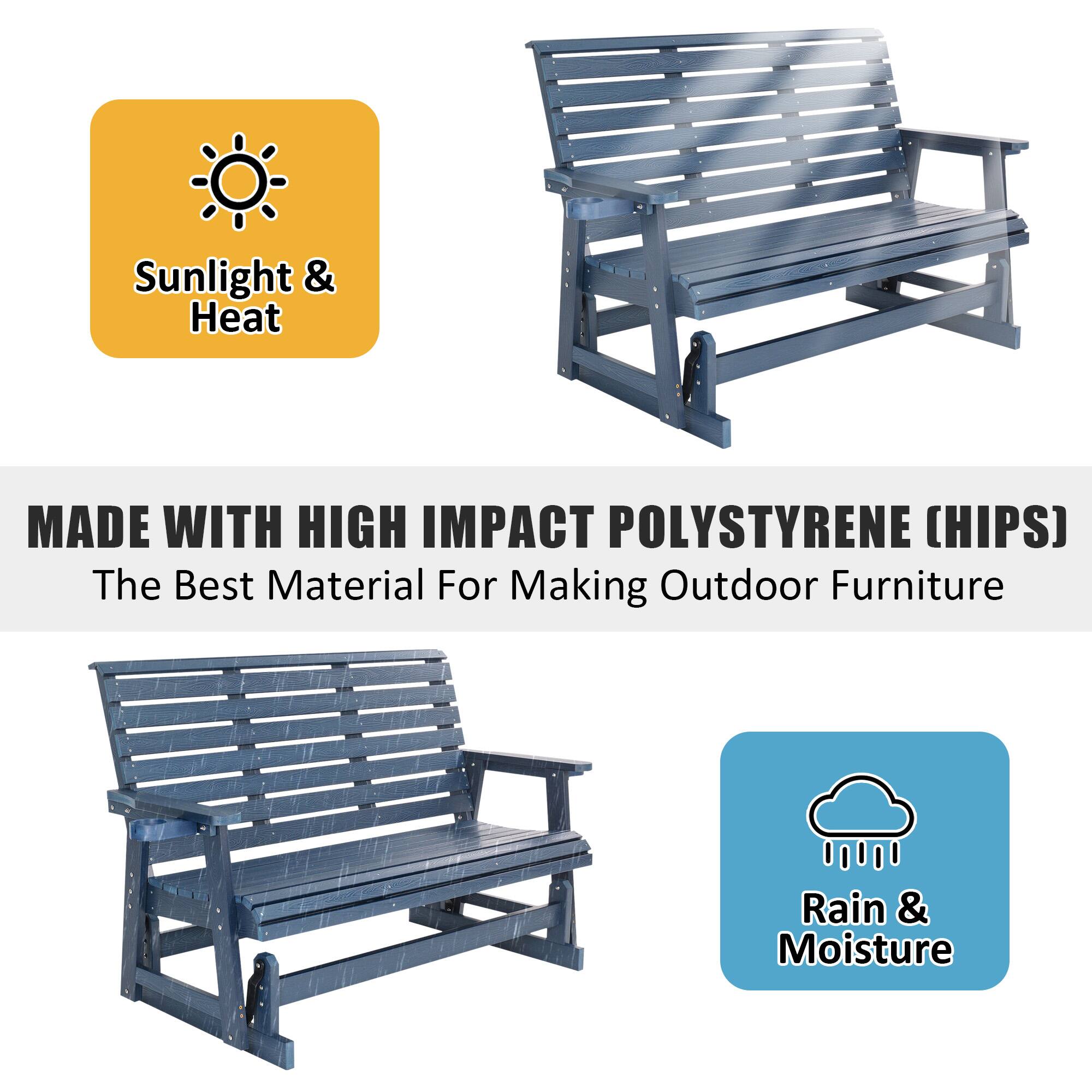 Sunlight & Heat

MADE WITH HIGH IMPACT POLYSTYRENE (HIPS)
The Best Material For Making Outdoor Furniture

Rain & Moisture