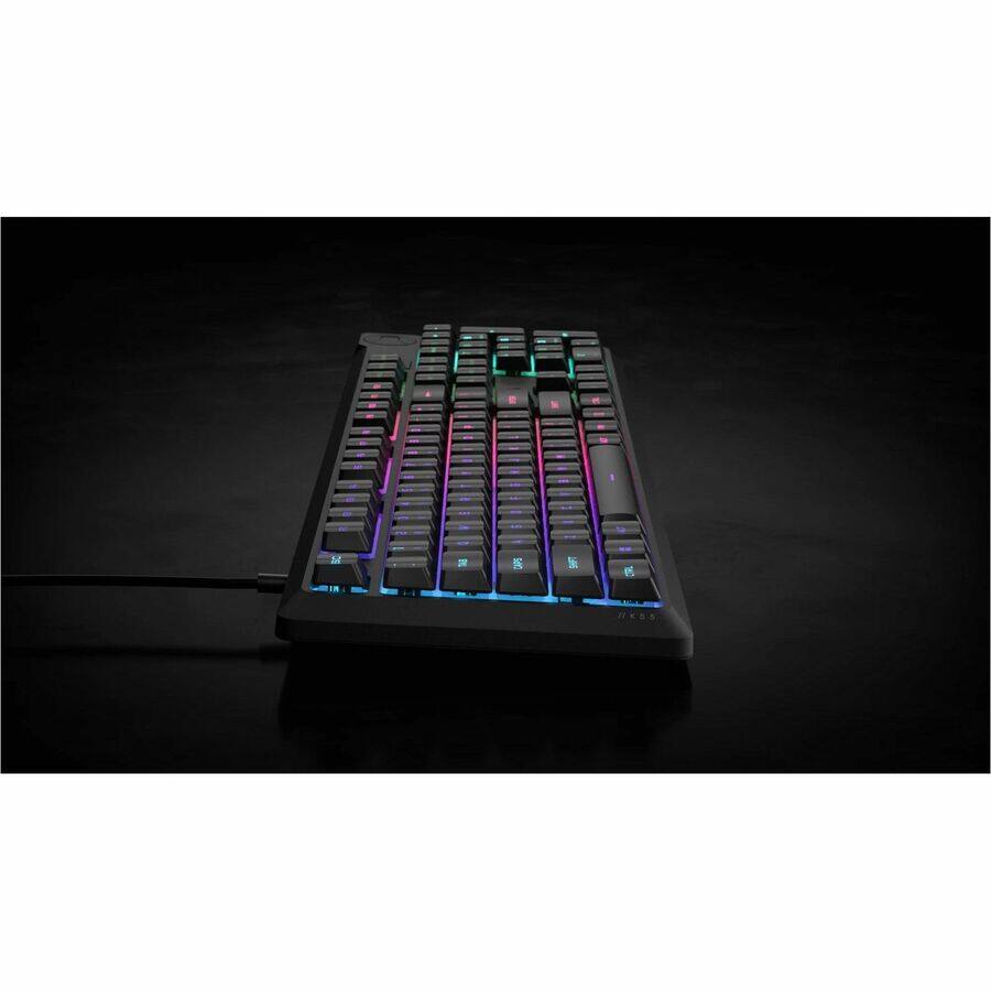 Alt View 3. CORSAIR - Corsair K55 CORE RGB Gaming Keyboard - Black - Cable Connectivity - Full-size - USB 2.0 Type A Interface - RGB LED - 110 - Black.