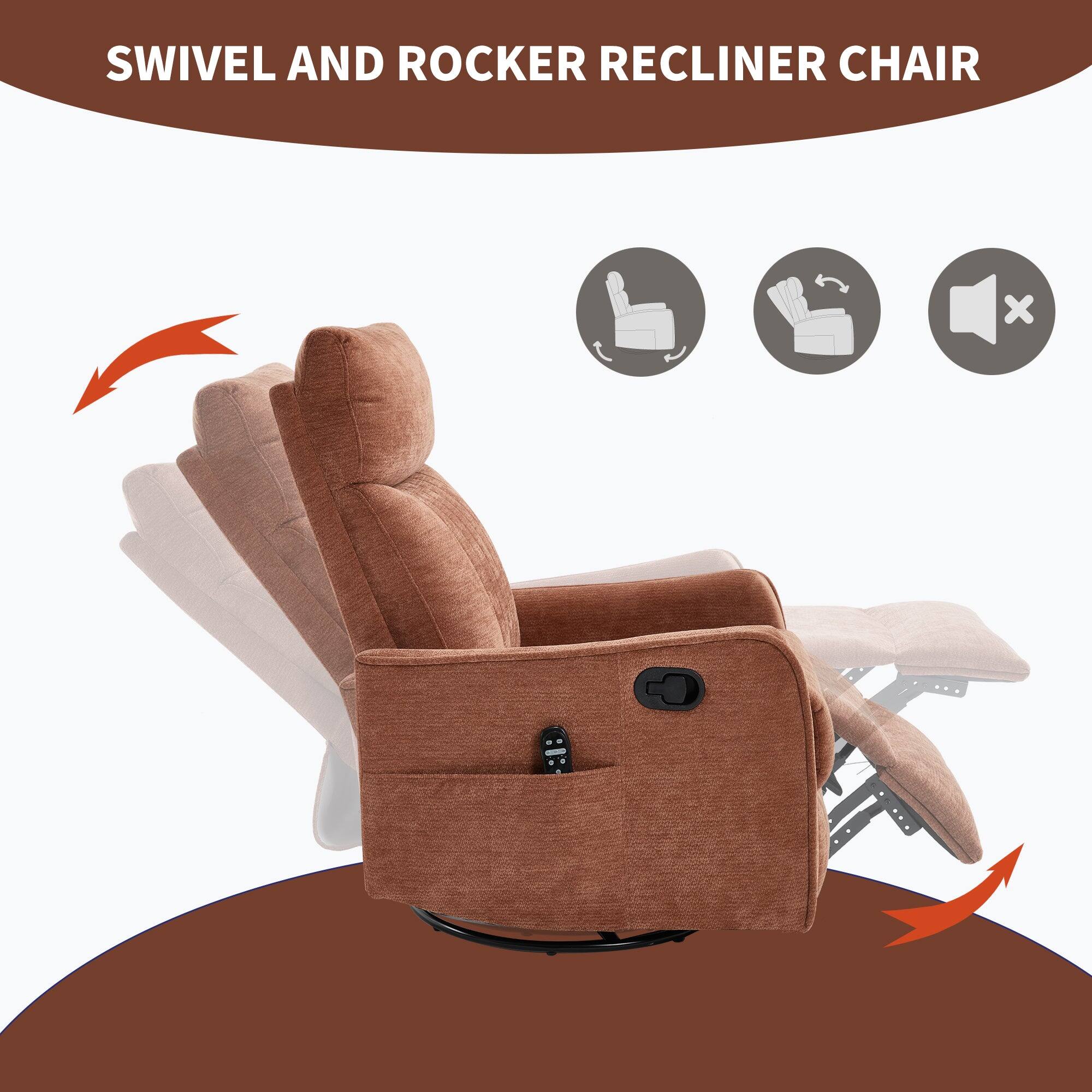 SWIVEL AND ROCKER RECLINER CHAIR