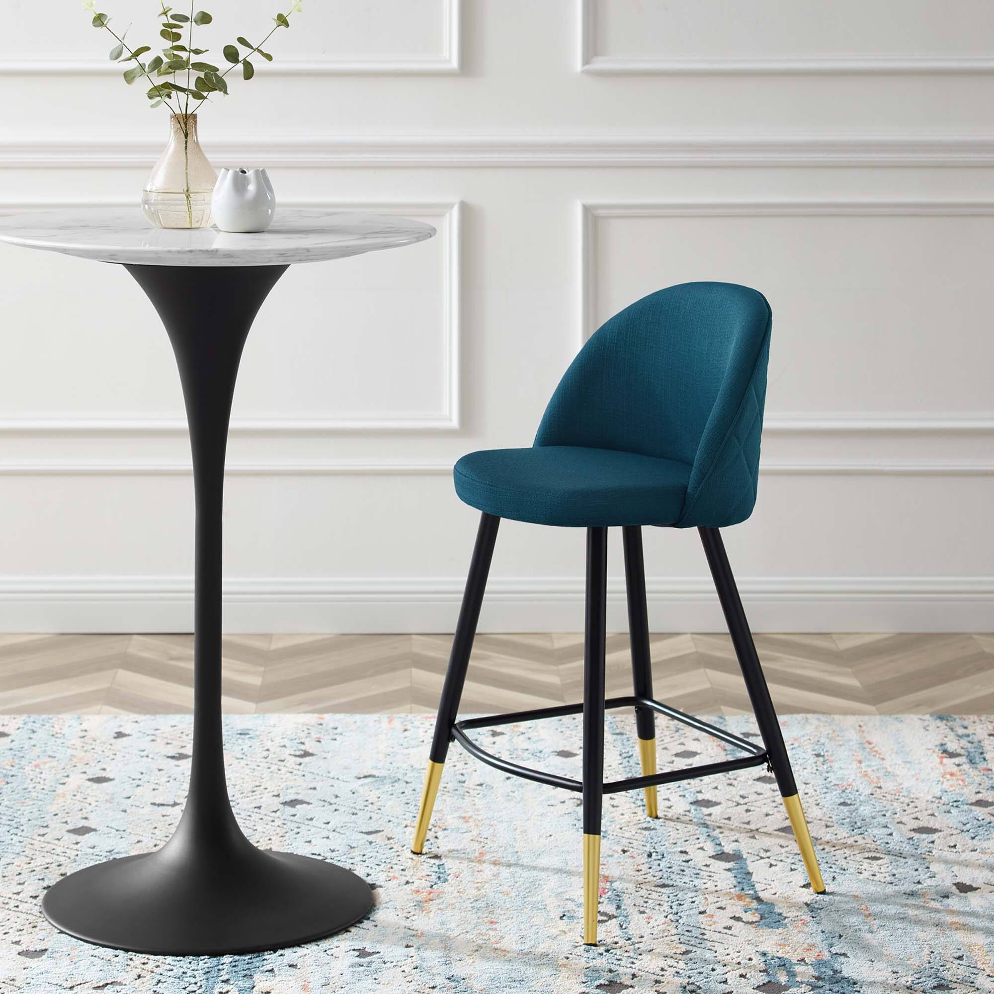 Left. Modway - Cordial Fabric Counter Stools Set of 2 by Modway - Azure.