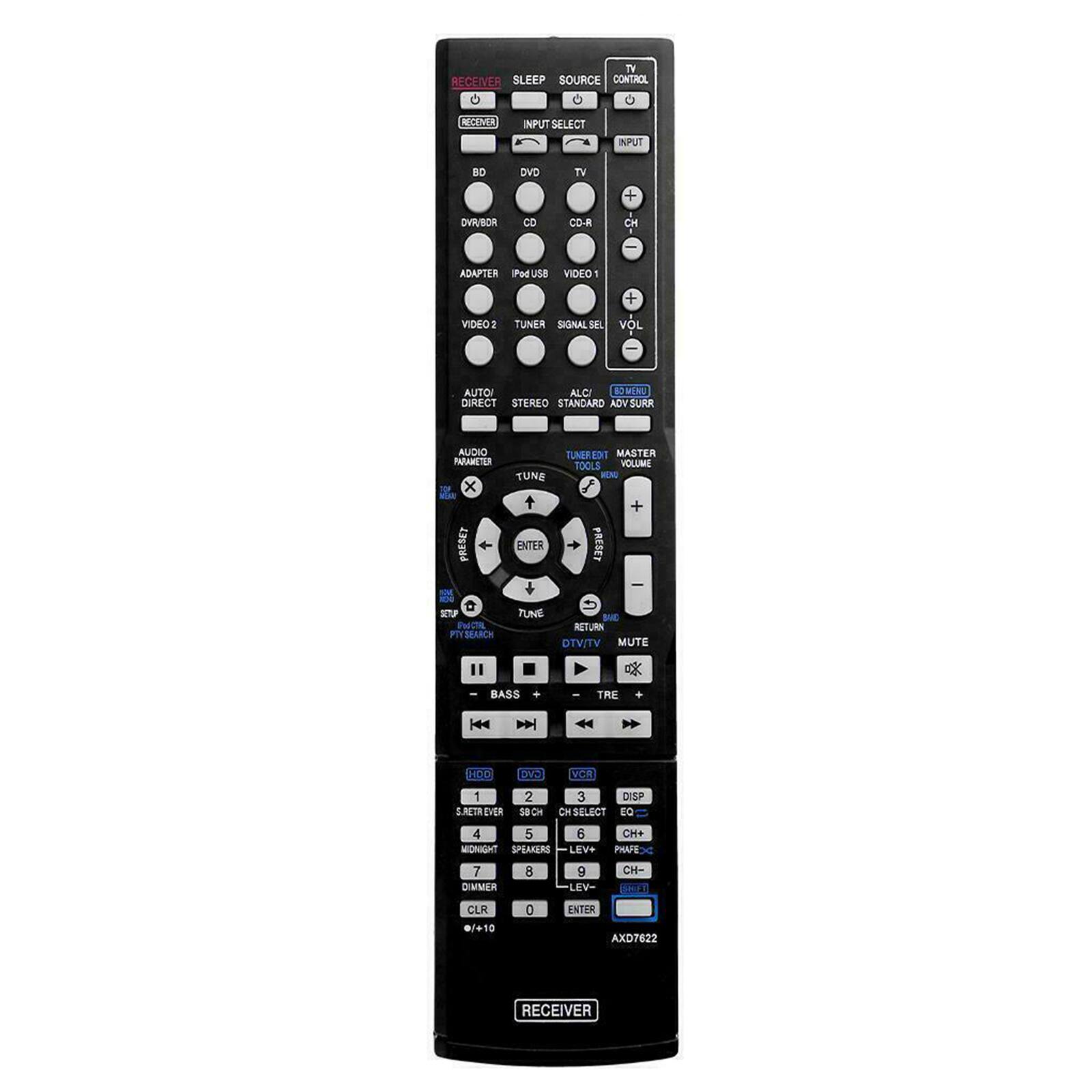 WINFLIKE - AXD7622 Replaced Remote Control fit for Pioneer VSX-921-K VSX-821-K VSX-921 VSX-821 VSX-826 AV Receiver - Black