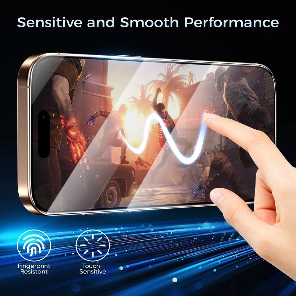 Sensitive and Smooth Performance

Fingerprint Resistant

Touch-Sensitive