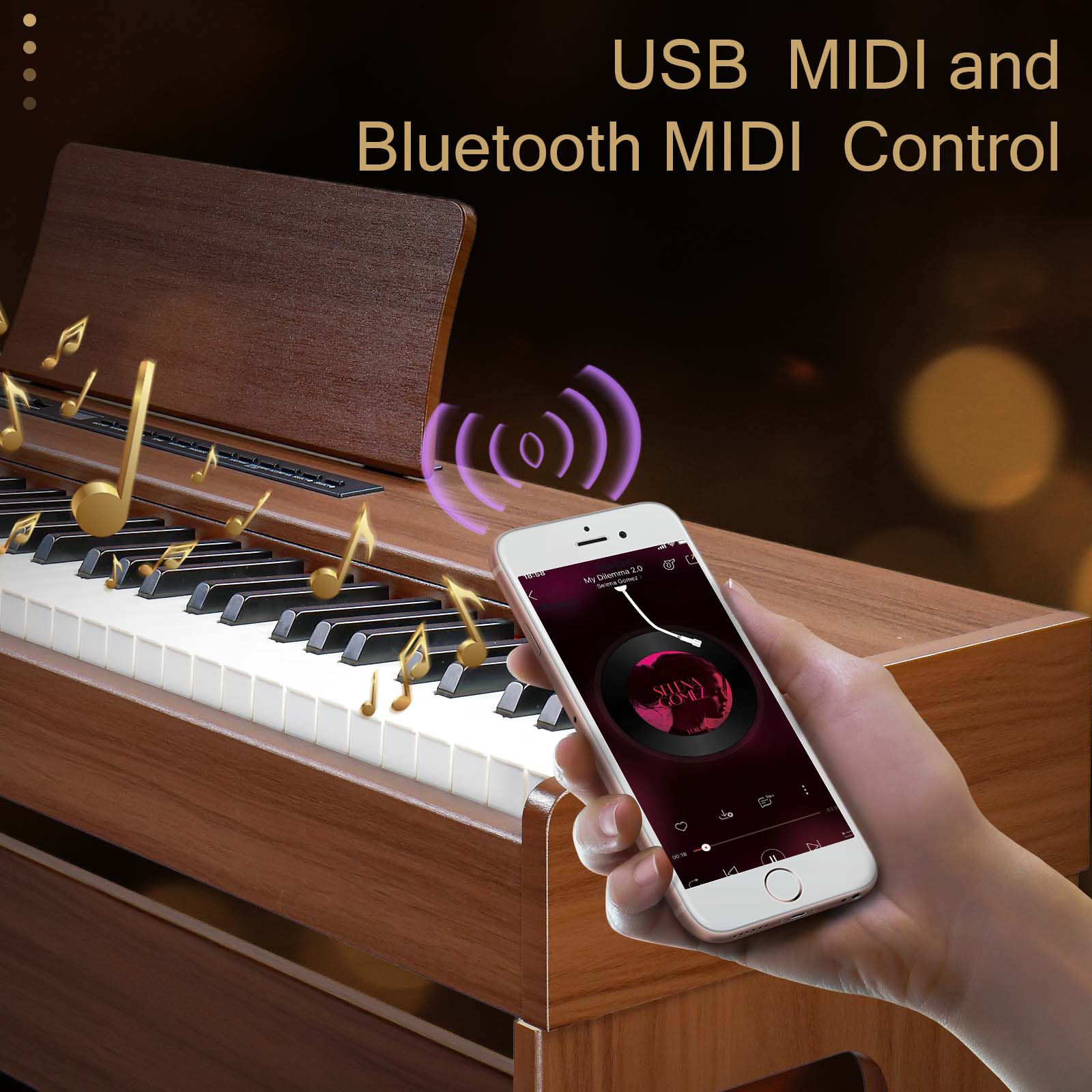USB MIDI and Bluetooth MIDI Control