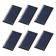 Front. Unique Bargains - 6pcs 1.5V 0.24W 160mA Mini Solar Panels, Small Solar PV Cells for DIY Electric Toy Materials Kits - Black.