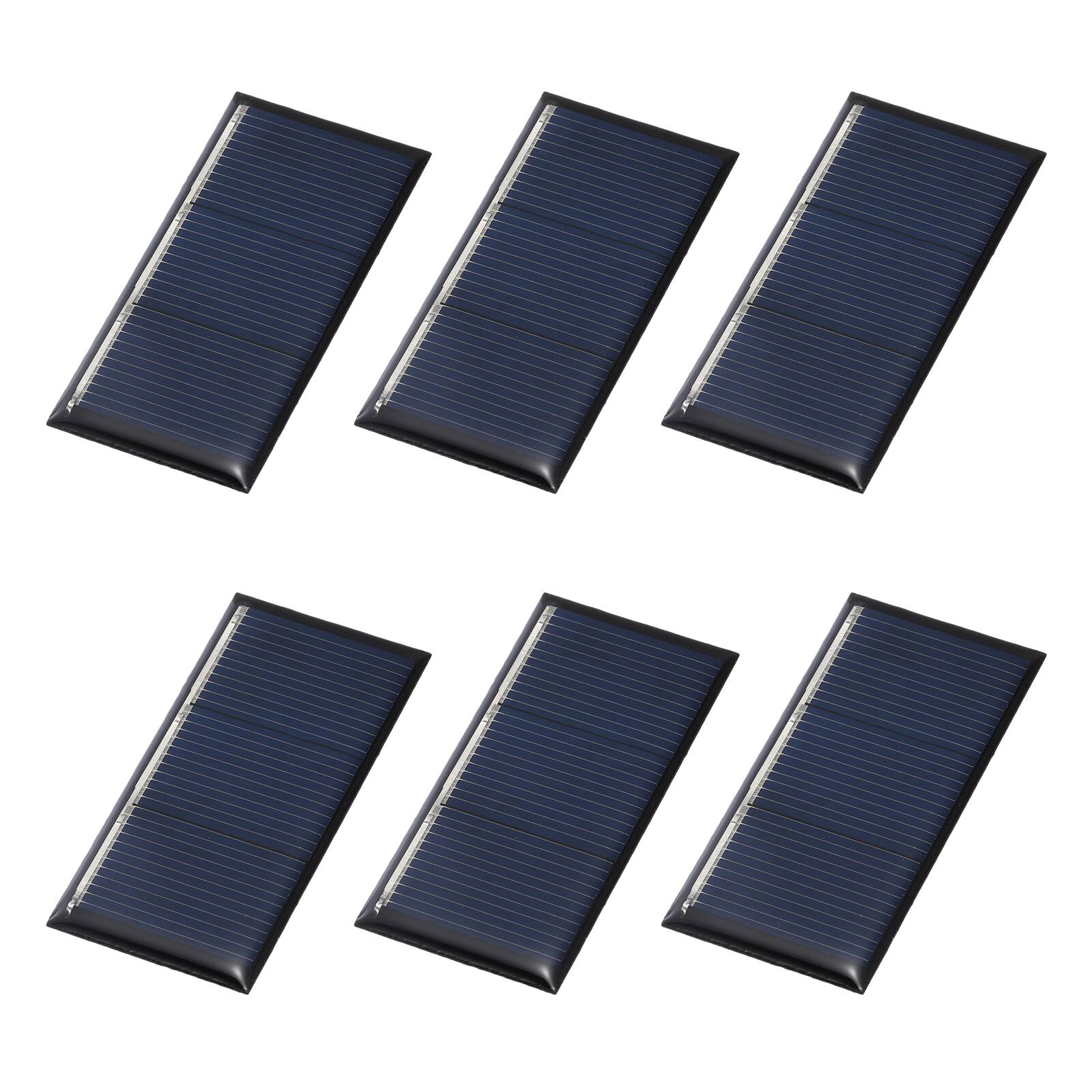 Unique Bargains - 6pcs 1.5V 0.24W 160mA Mini Solar Panels, Small Solar PV Cells for DIY Electric Toy Materials Kits - Black