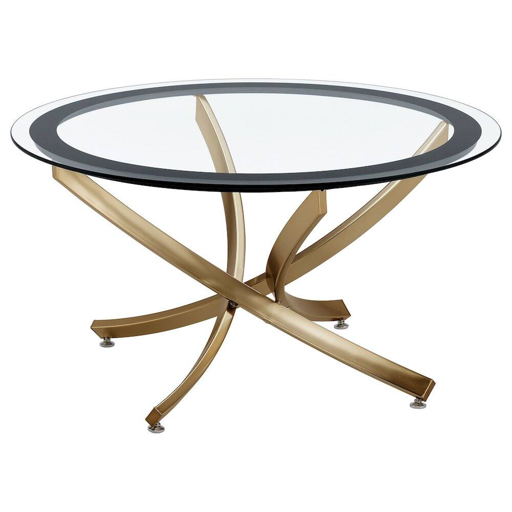 Alt View 4. Coaster Co. of America - Brooke 3-piece Round Coffee and End Table Set Rose Brass - Red.