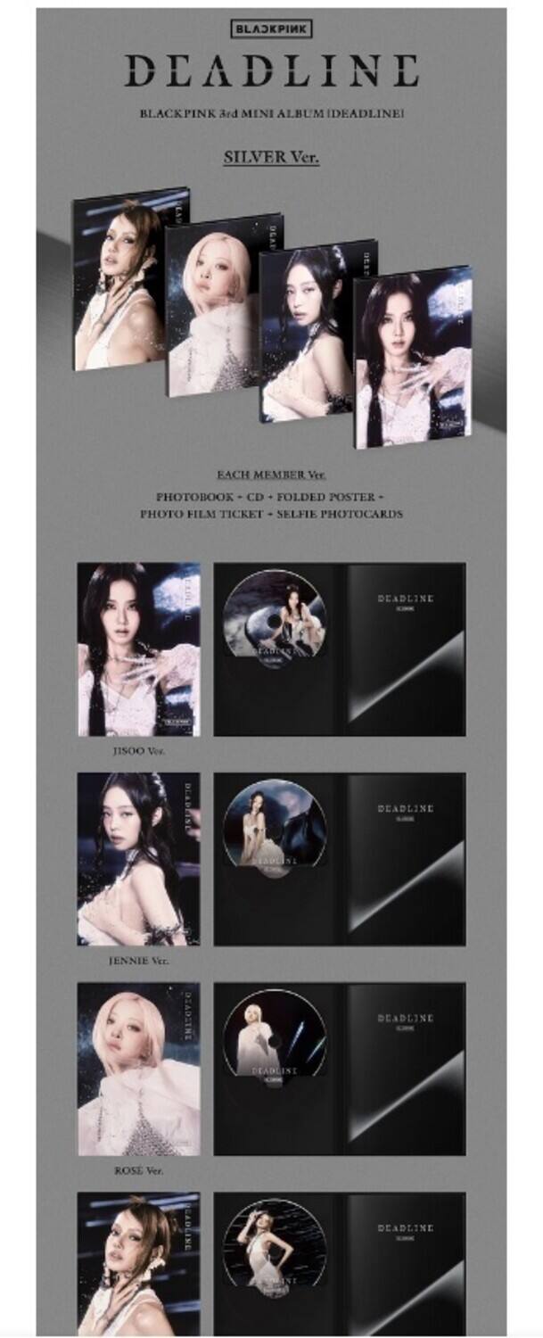 BLACKPINK 3rd MINI ALBUM "DEADLINE"  
SILVER Ver.  

EACH MEMBER Ver.  
PHOTOBOOK - CD - FOLDED POSTER - PHOTO FILM TICKET - SELFIE PHOTOCARDS  

JISOO Ver.  
JENNIE Ver.  
ROSÉ Ver.  

DEADLINE  
DEADLINE  
DEADLINE  
DEADLINE  
DEADLINE  
DEADLINE  
DEADLINE  
DEADLINE  
DEADLINE  
DEADLINE  
DEADLINE  
DEADLINE  
DEADLINE  
DEADLINE  
DEADLINE  
DEADLINE  
DEADLINE  
DEADLINE  
DEADLINE  
DEADLINE  
DEADLINE  
DEADLINE  
DEADLINE  
DEADLINE  
DEADLINE  
DEADLINE  
DEADLINE  
DEADLINE  
DEADLINE  
DEADLINE  
DEADLINE  
DEADLINE  
DEADLINE  
DEADLINE  
DEADLINE  
DEADLINE  
DEADLINE  
DEADLINE  
DEADLINE  
DEADLINE  
DEADLINE  
DEADLINE  
DEADLINE  
DEADLINE  
DEADLINE  
DEADLINE  
DEAD