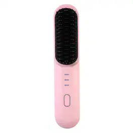 Cluzine - Wireless Ceramic Straightening Brush, Anti-Scald, Fast Heat, Frizz-Free for All Hair Types