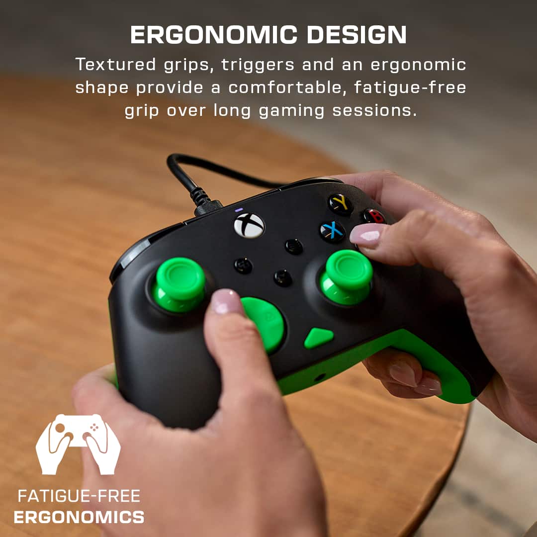 Ergonomic Design: Textured grips, triggers, and an ergonomic shape provide a comfortable, fatigue-free grip over long gaming sessions.