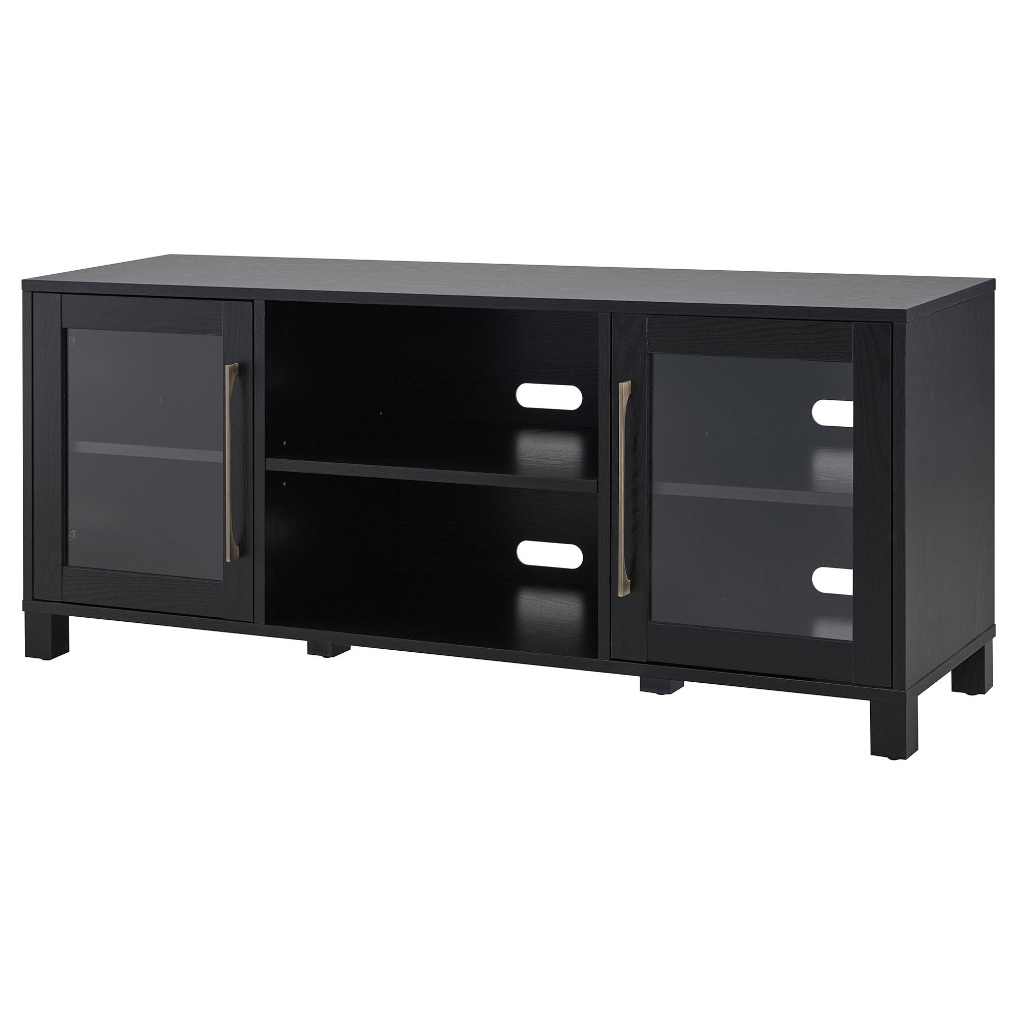 Alt View 14. Hudson&Canal - Quincy TV Stand for Most TVs up to 65" - Black Grain.