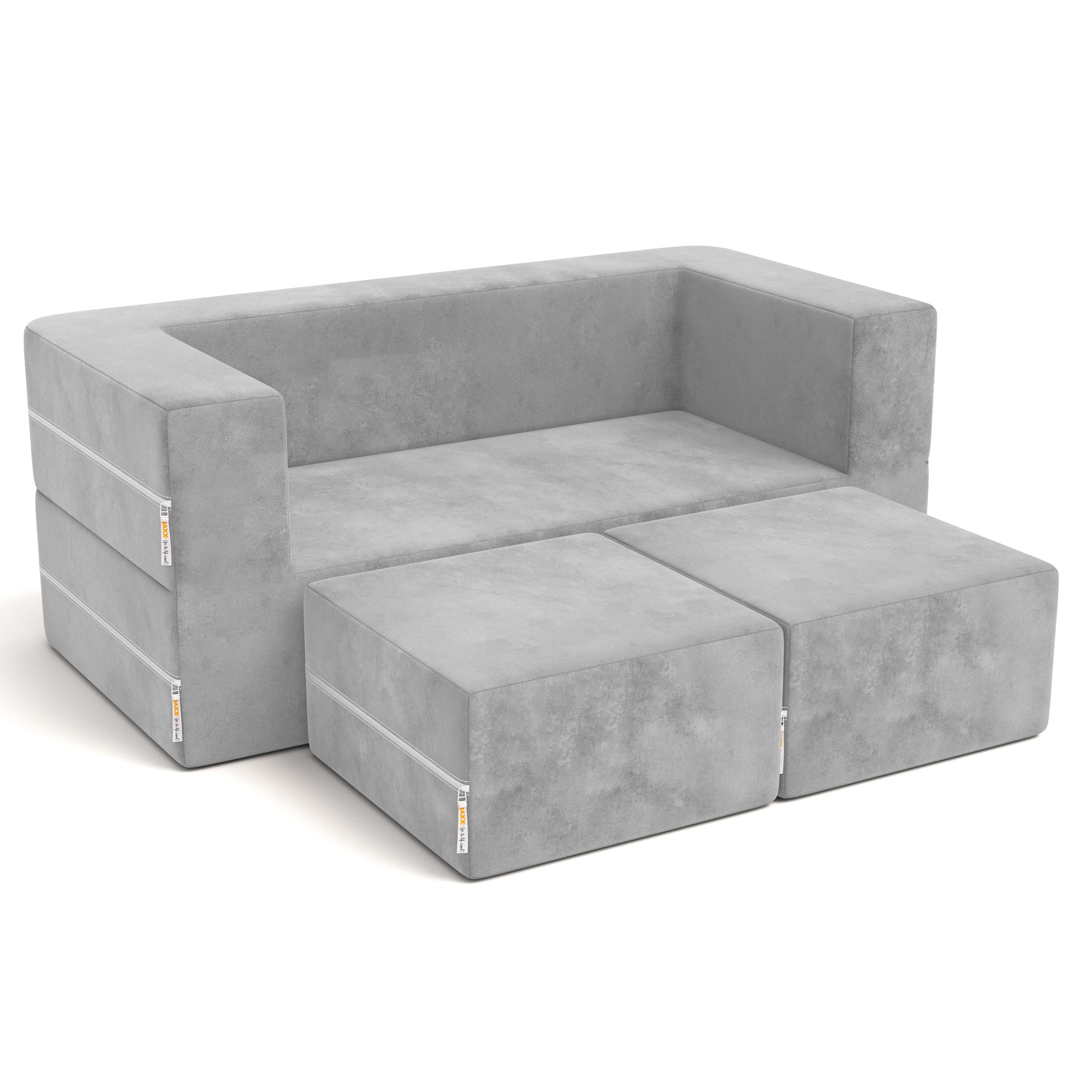 Photos - Sofa Platinum Jaxx - Zipline Kids Modular Loveseat & Ottomans/Fold Out Lounger - 16767