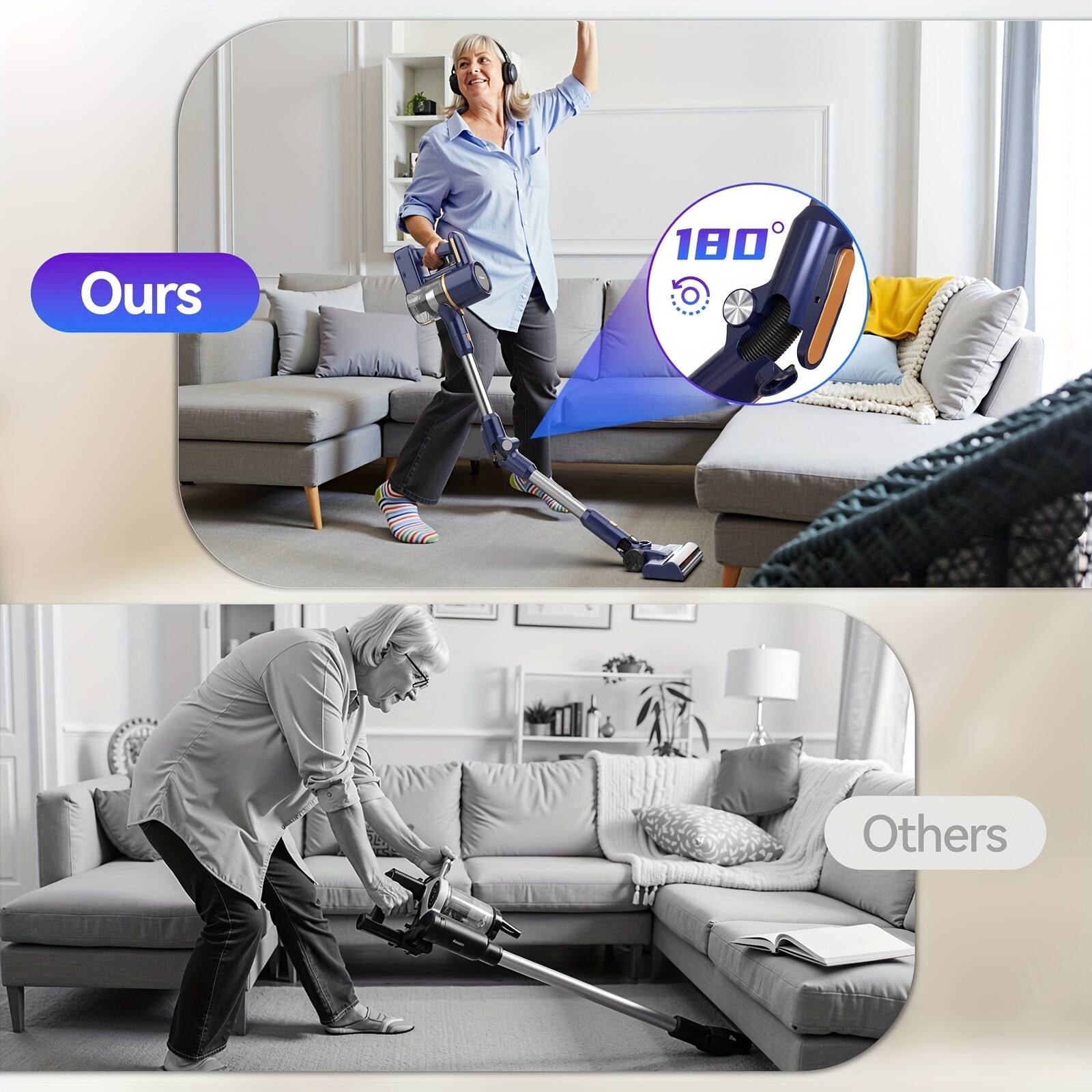 Poweart N7P Powerful Cordless Vacuum Cleaner with 40 Min Runtime