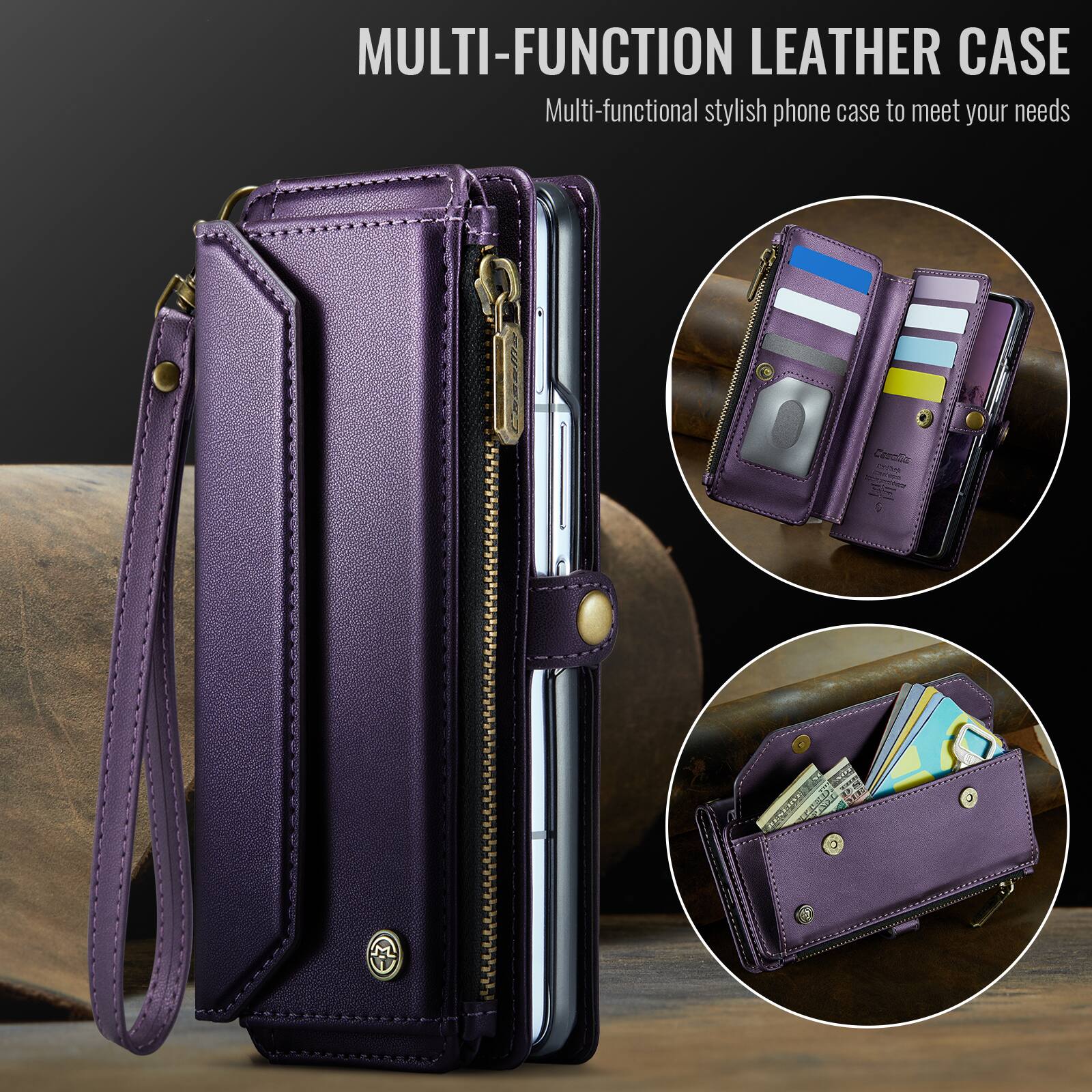 MULTI-FUNCTION LEATHER CASE  
Multi-functional stylish phone case to meet your needs