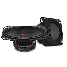 Front. DS18 Audio - EXL 4x6" 2-way Coaxial Speaker with Built-in Driver (Pair), 60W RMS 3-Ohm.