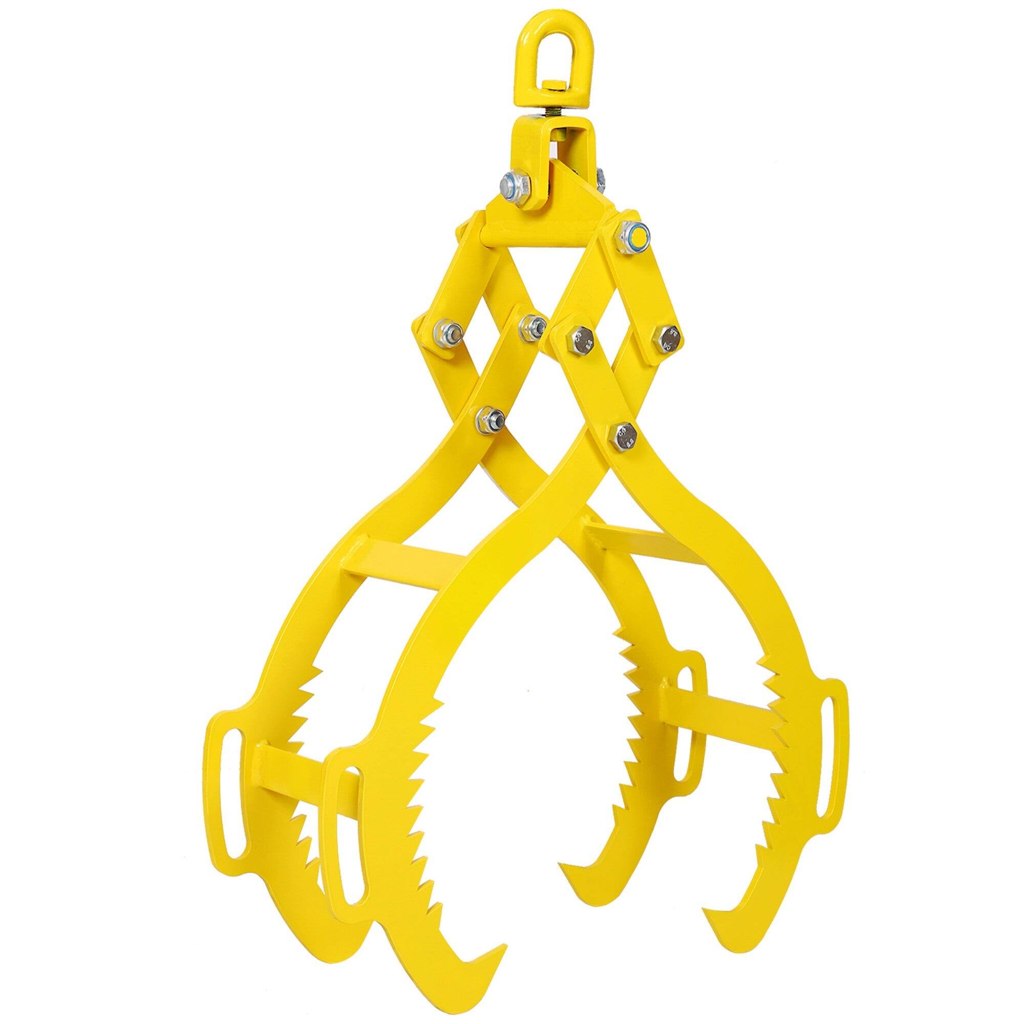 Alt View 3. Boyel Living - 28 in 4 Jaw Solid Steel Yellow Wood Log Lifting Clamp Grab.