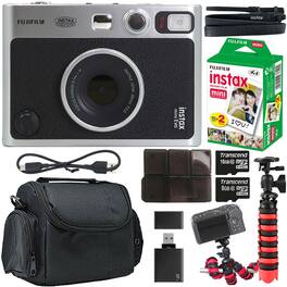 Fujifilm - INSTAX MINI EVO Hybrid Instant Camera Accessory Bundle - Black