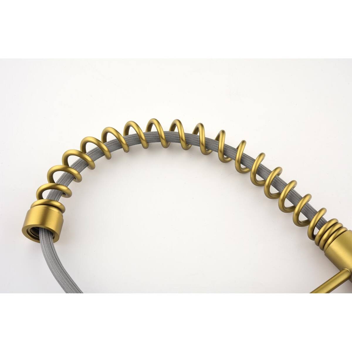 Back. Ropilly - Ropilly Pull Down Kitchen Faucet, Brushed Gold Single Handle Spring Kitchen Faucet for Kitchen Sink - Brushed Gold.