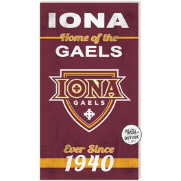 Jardine - Iona University Gaels 11" x 20" Indoor/Outdoor Home Of The Sign - Maroon