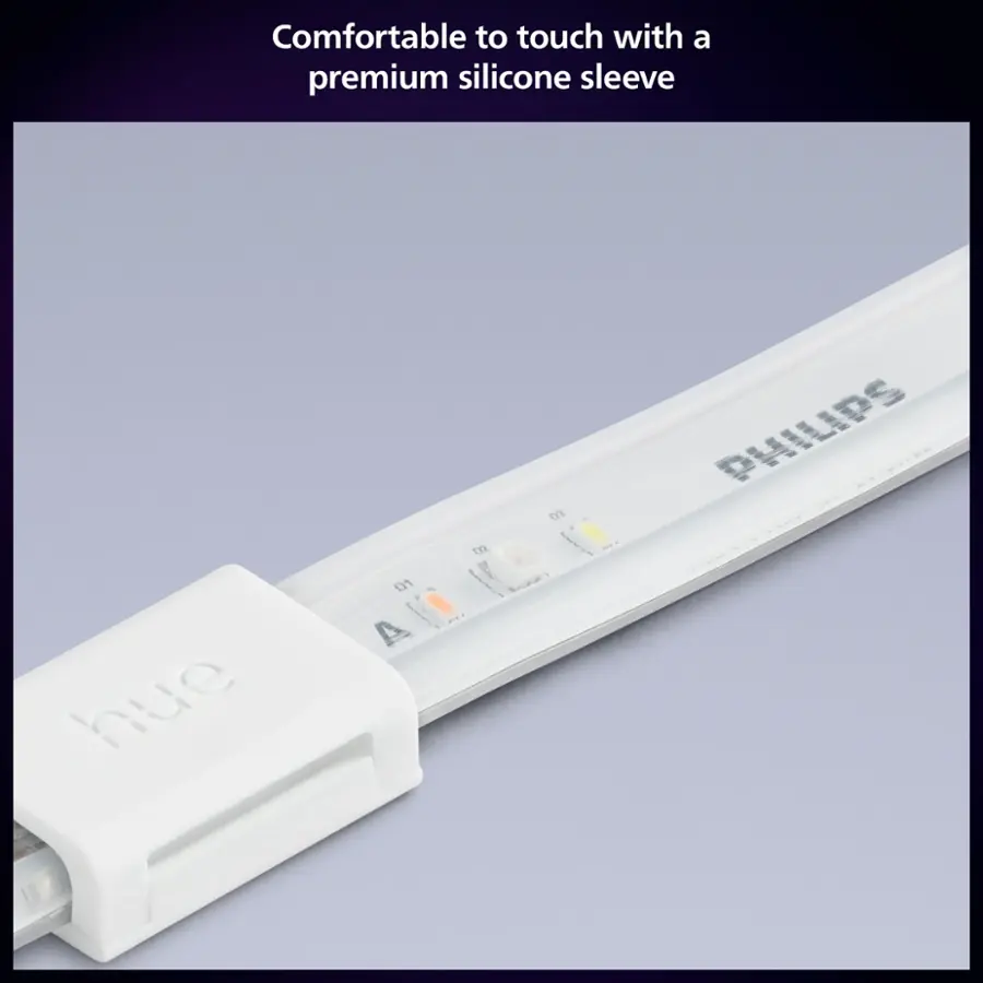 Comfortable to touch with a premium silicone sleeve. Philips hue.