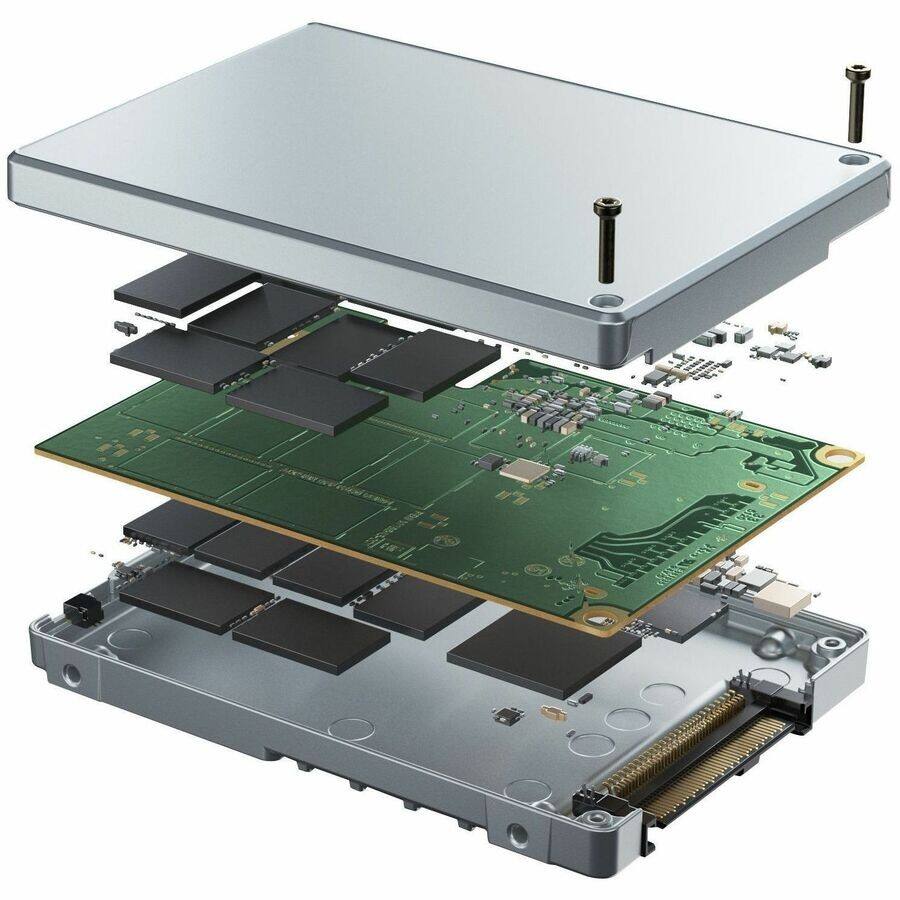 Angle. Solidigm - Solidigm D7-P5520 1.92TB U.2 PCIe 4.0 x4 TLC SSD (SSDPF2KX019T11Z).