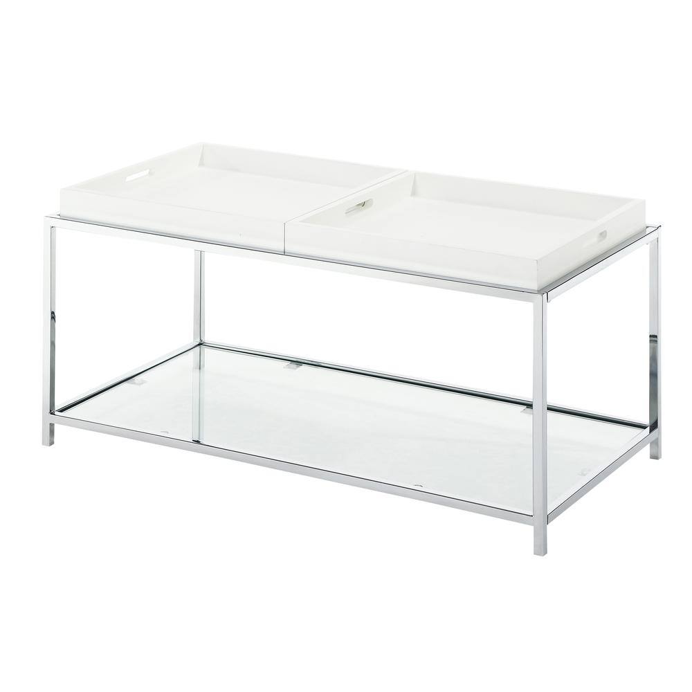 Left. Convenience Concepts - Palm Beach Coffee Table - White.