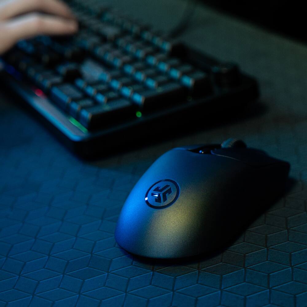 Left. JLab - Nightfall Wireless Gaming Mouse - Black.