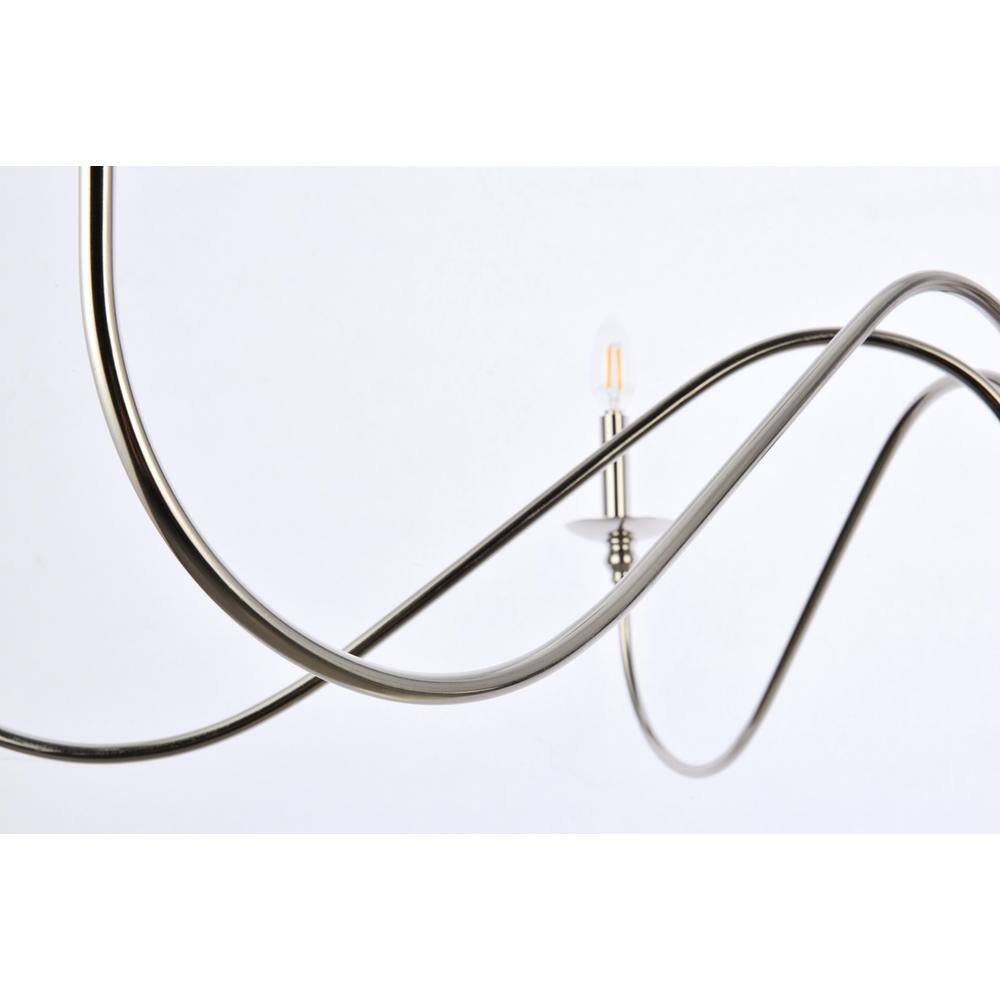 Alt View 3. Living District - Rohan 48 inch chandelier in polished nickel - Polished Nickel.