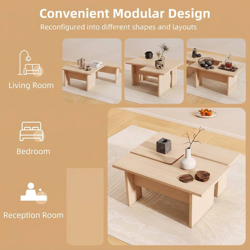 Convenient Modular Design  
Reconfigured into different shapes and layouts

Living Room  
Bedroom  
Reception Room