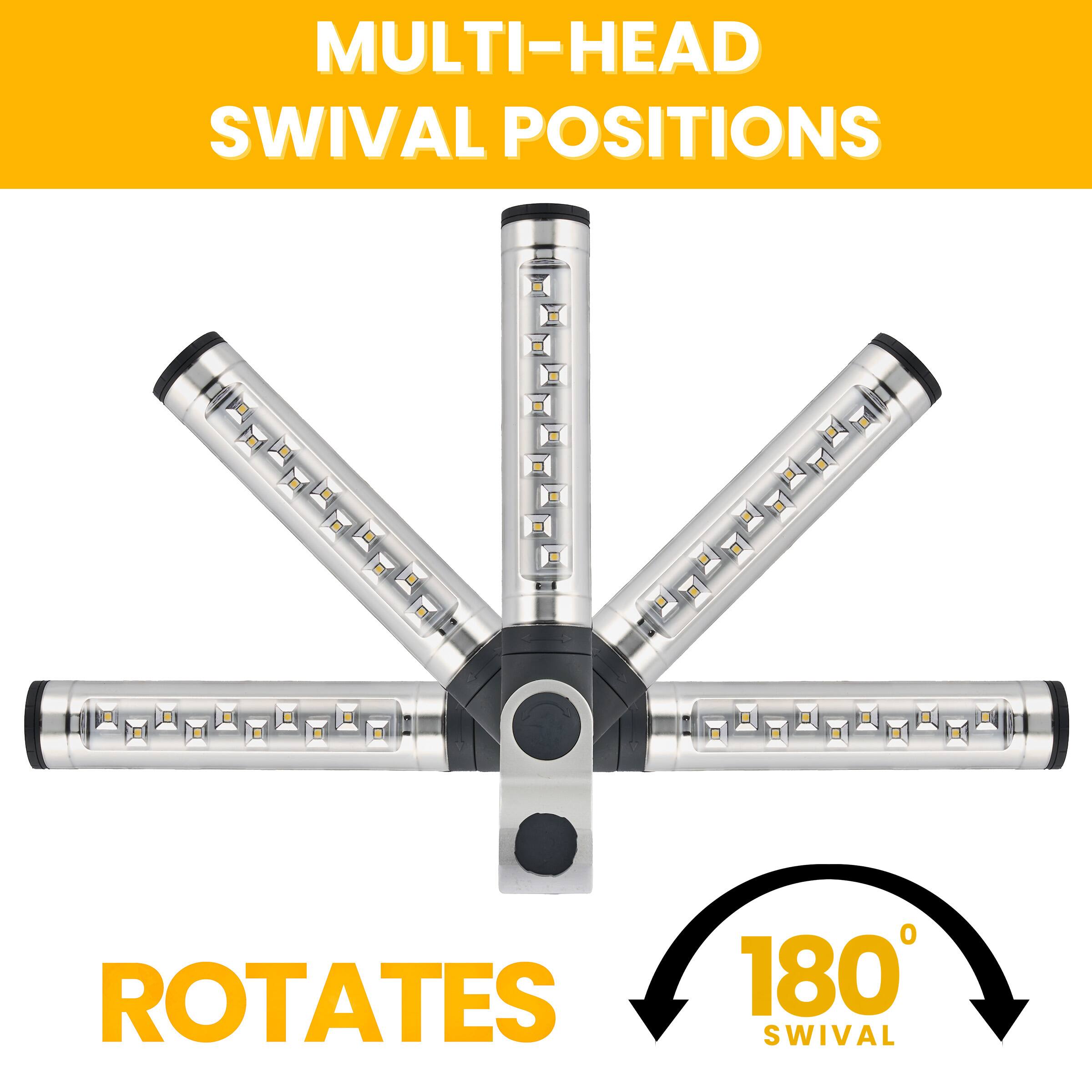 MULTI-HEAD SWIVAL POSITIONS

ROTATES 180° SWIVAL