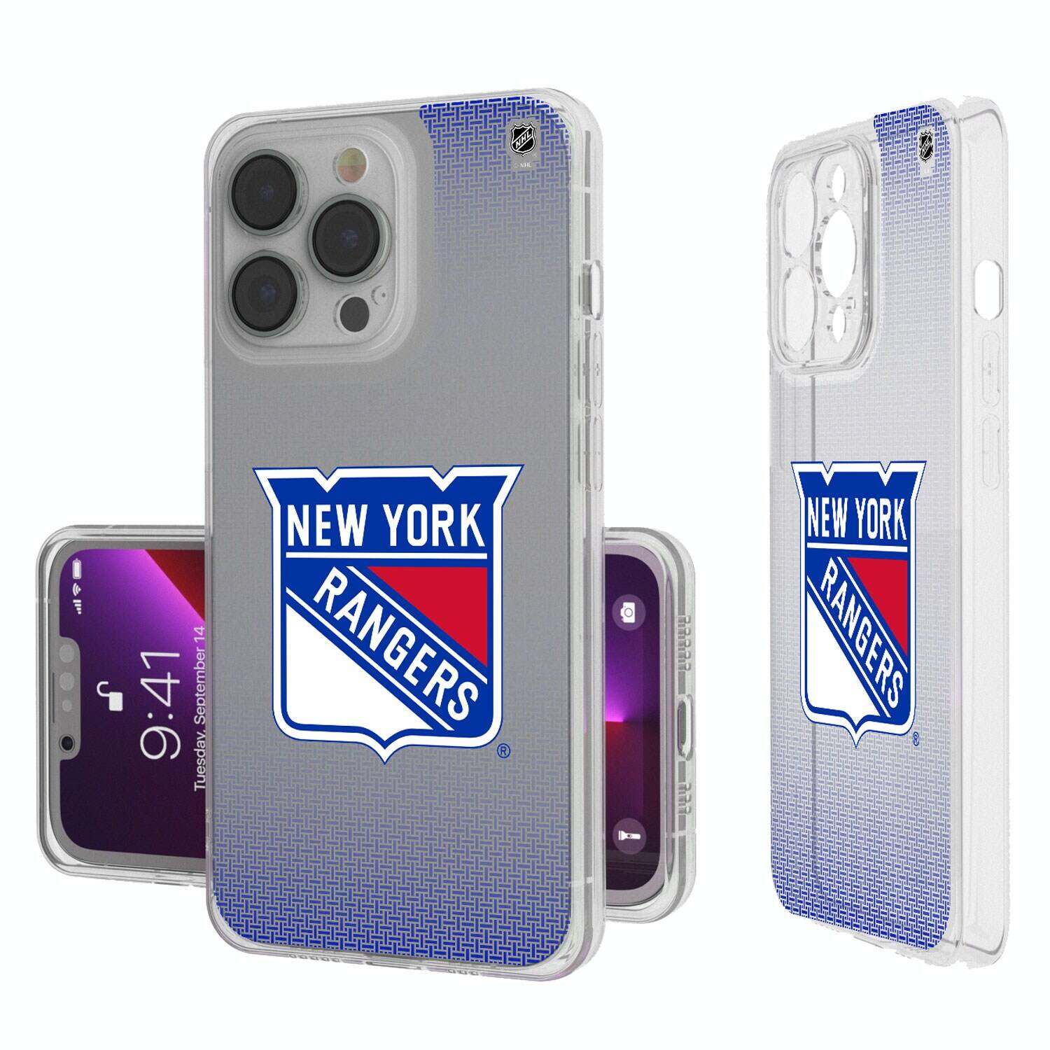 Keyscaper - NHL - New York Rangers Linen Logo iPhone Clear Case - 16 Plus - Multicolor