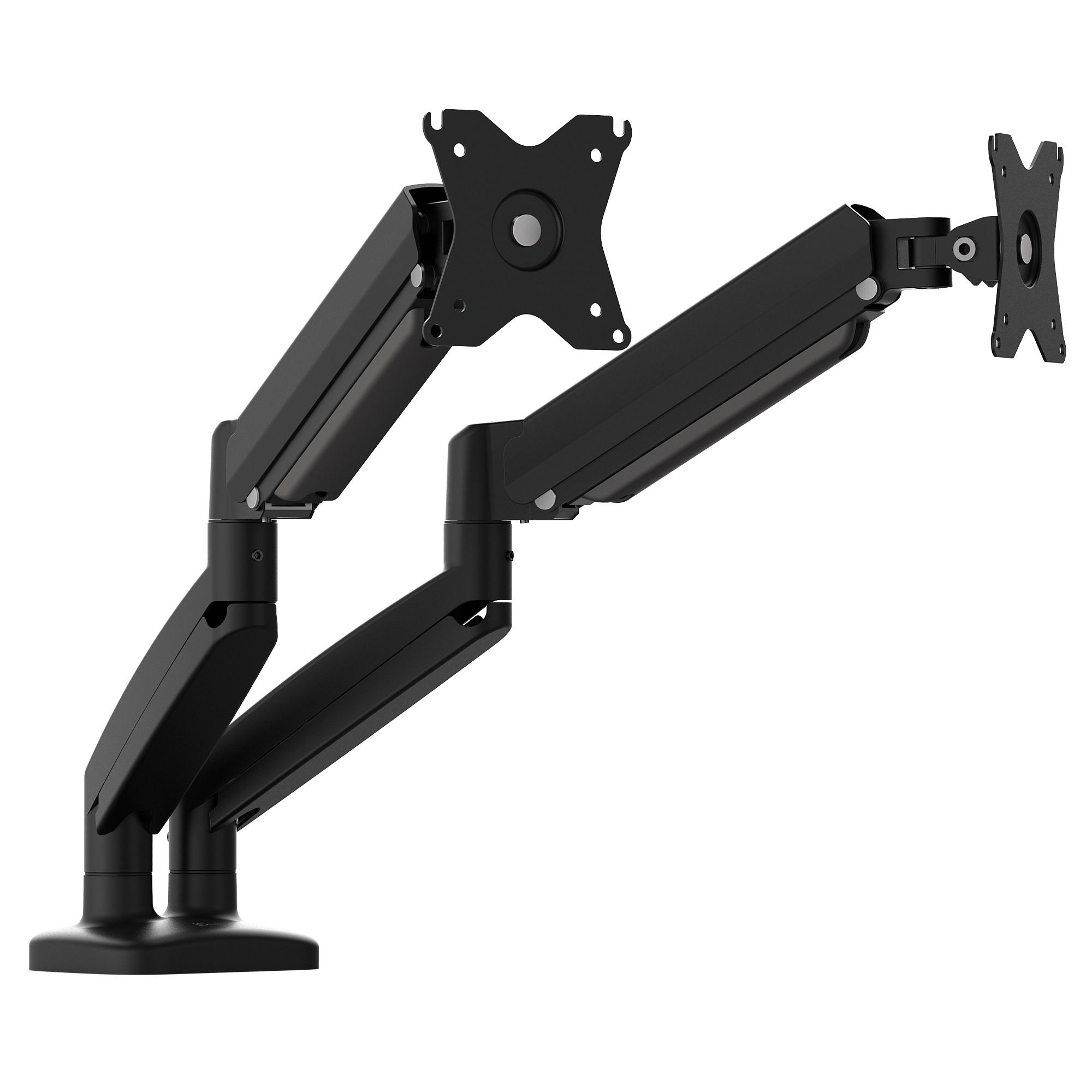 j5create - Ergonomic Dual Monitor Desk Mount for Most 17” -32” Monitors - Black