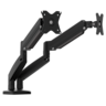 j5create - Ergonomic Dual Monitor Desk Mount for Most 17” -32” Monitors - Black