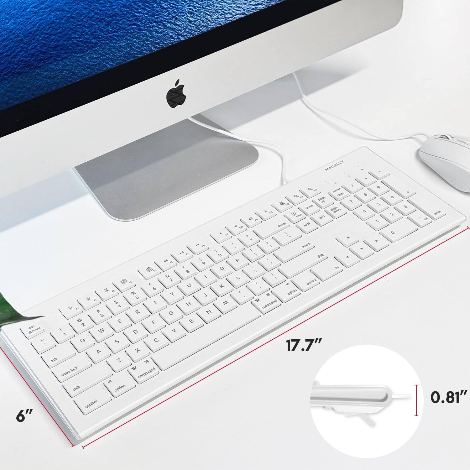 The text in the image appears to be a mix of random characters and numbers. Here is a corrected and grouped version of the text:

- KLIAJAM
- B - A x & n % . & - 5 T * 4 a R 3 e E F - 2 tn 1 W D 1 +1 Q S C A x Tla Z
- bunch W esps commond - shit option nrdal 6" . - . TE 1 - O - 1 .  O 8 & I 1 U K Y  H M G N B V TS D J . 1 - a -s y & 7 & Leo T
- 4 - -eeios au - I I nam 1 1 ea . to : - & contn x option W - 17.7" & 4 . 9 5  & 2 O 3 - e 0.81"

The image shows a keyboard with dimensions:
- Width: 17.7"
- Height: 6"
- Thickness: 0.81"