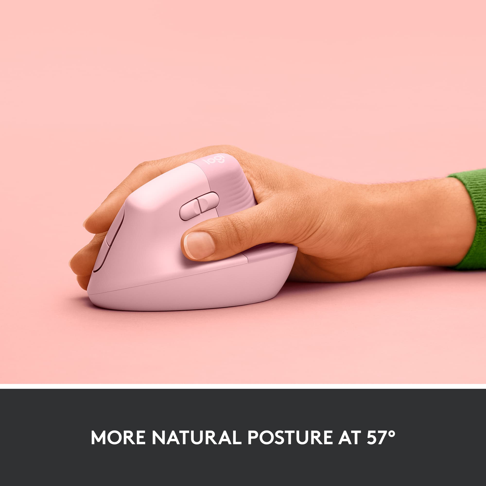 The text on the image reads "more natural posture at 57".