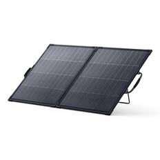 Front. Anker - SOLIX PS200 Bifacial Portable Solar Panel,200W with Dual-Sided Power Generation for Camping,RVs,and Home Backup.