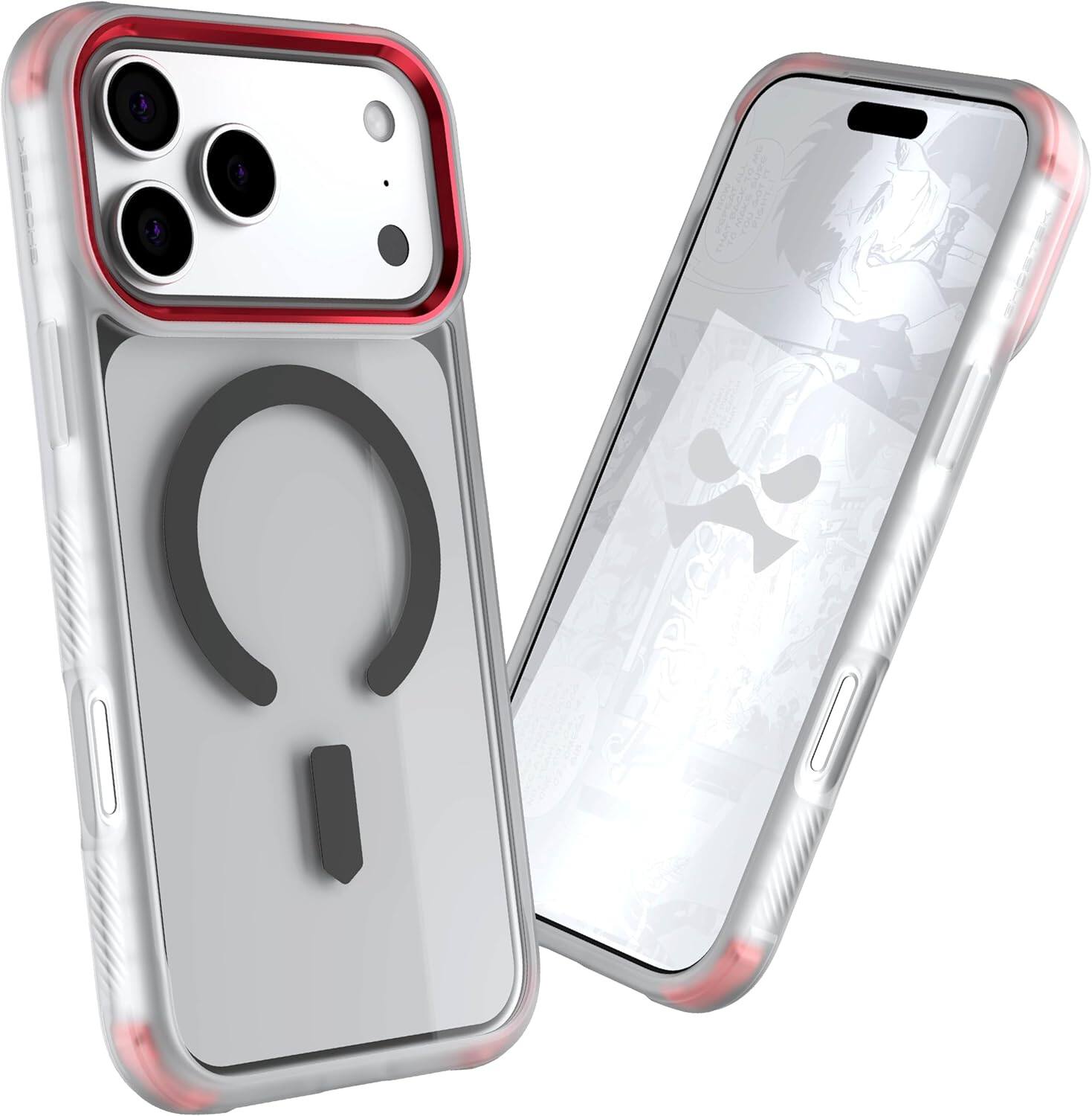 Angle. Ghostek - Ghostek iPhone 17 Pro Max Covert Case, MagSafe Compatible, Non Slip Grip Protection - Clear - Clear.