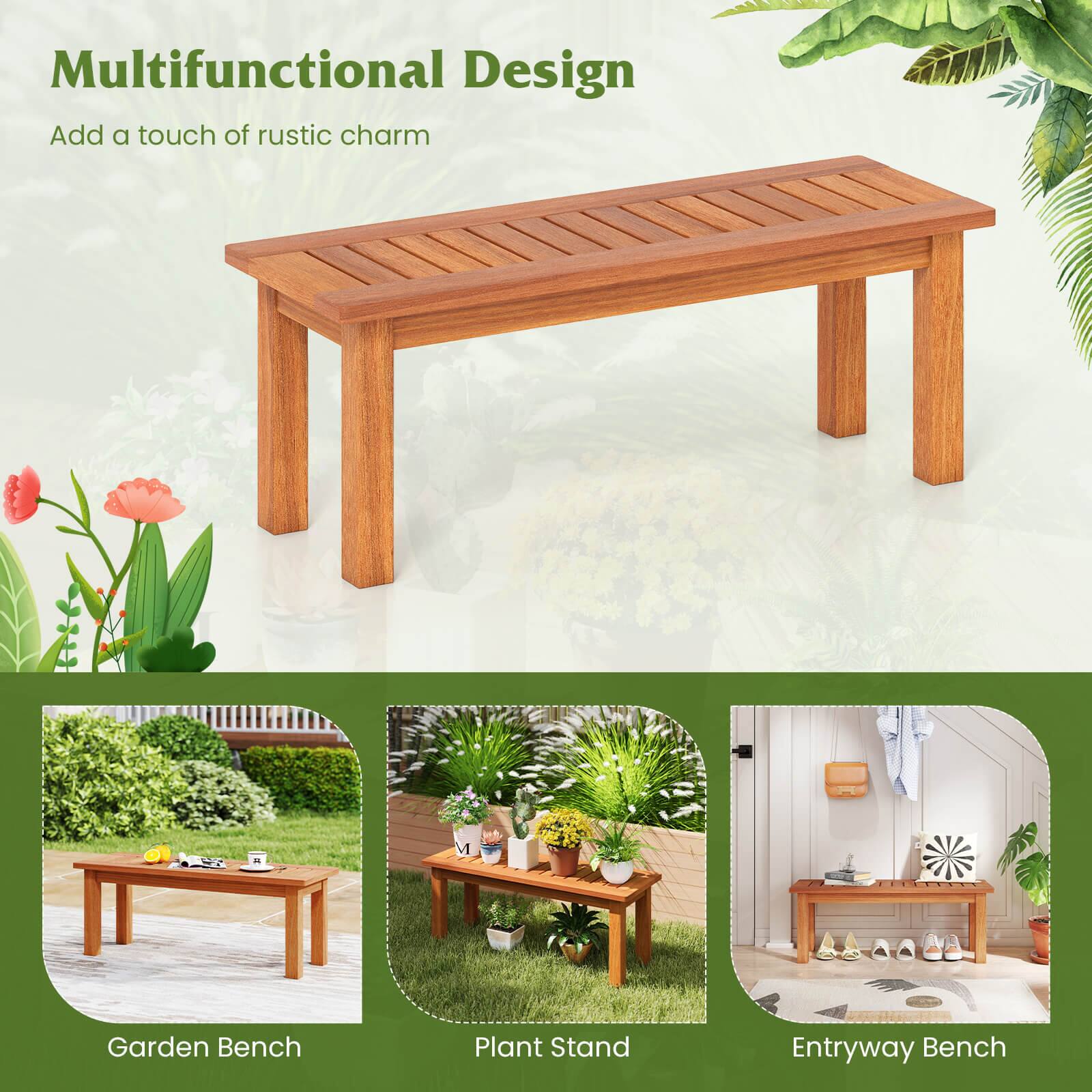 Multifunctional Design - Add a touch of rustic charm

Garden Bench
Plant Stand
Entryway Bench