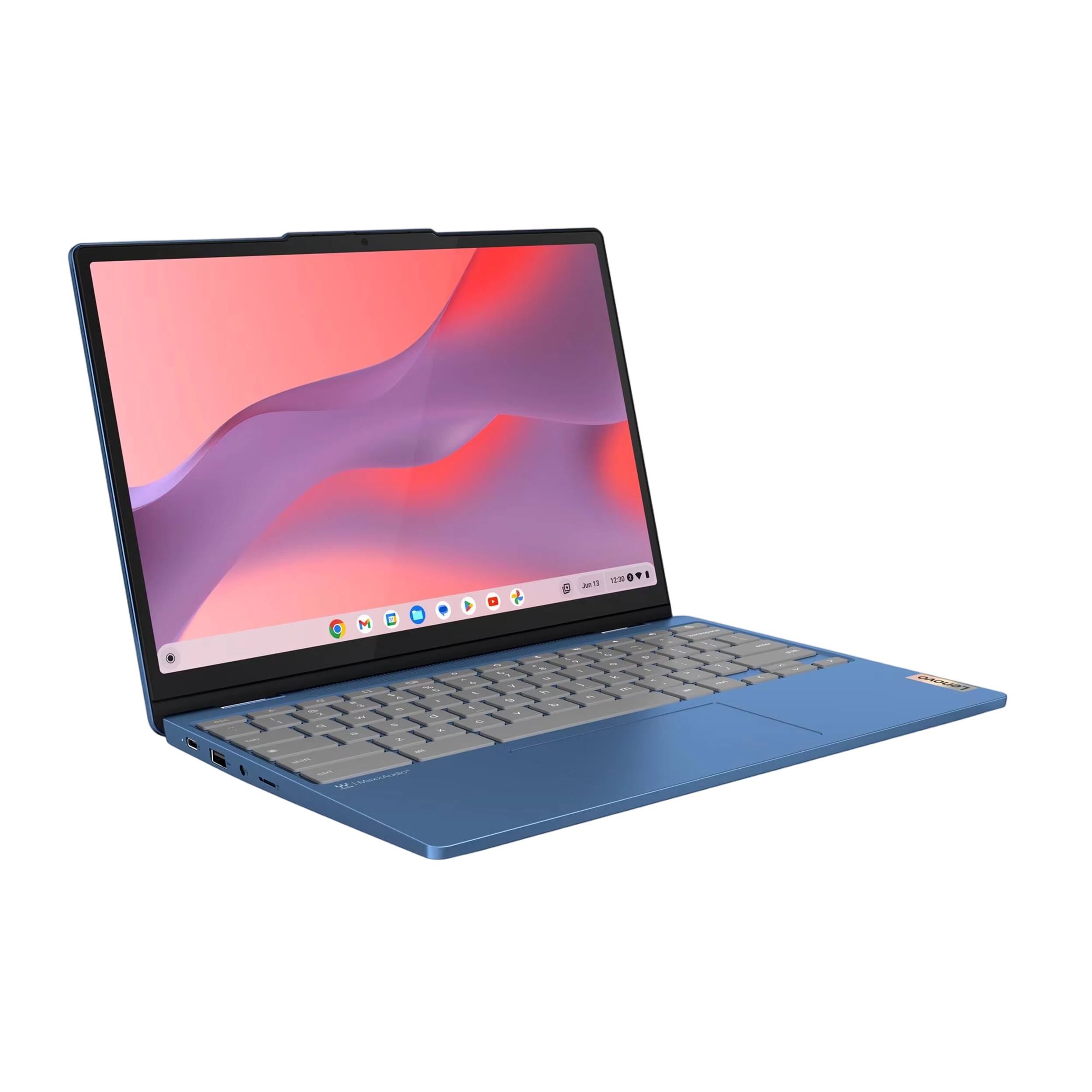 Alt View 4. Lenovo - IdeaPad Flex 3i Chromebook Laptop - 12.2" 2K Touchscreen - Intel N100 2023 - 4GB Memory - 224GB Storage - Abyss Blue.